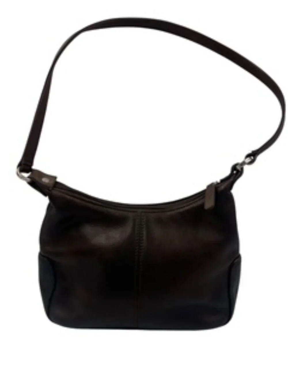 Vintage Fossil Hobo Bag Design Dark Brown Purse Leather Baguette Shoulder Bag